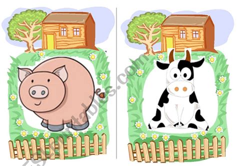 Farm Animals flashcards 2 - ESL worksheet by Mishuna