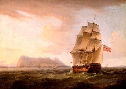 Ebenezer Colls - Man of War at sea | Creazilla