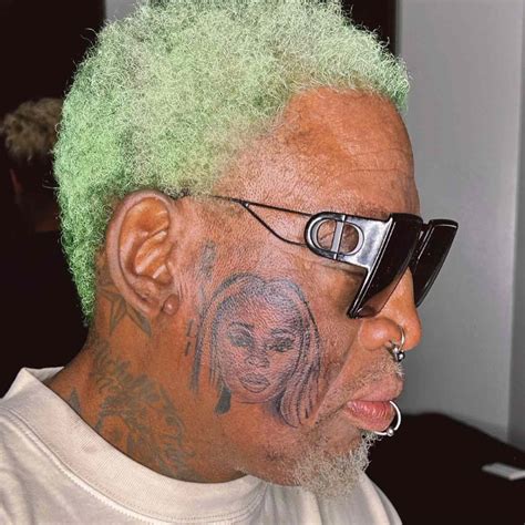 Dennis Rodman Gets Huge Tattoo of Girlfriend Yella Yella on His Face