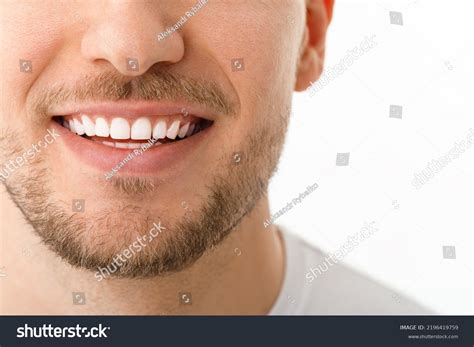 man smiling lips   royalty  licensable stock