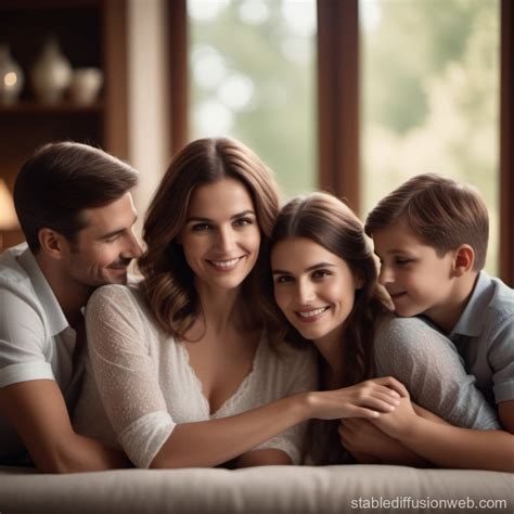 Family of Four Portrait | Stable Diffusion Online
