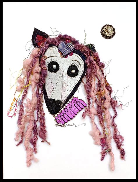 Sweet Suzy Q: Original Textile, Fiber, Signed Artwork Featuring Sweet