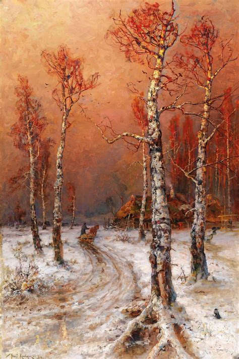 Поет зима... Художник Клевер Юлий Юльевич | Gothic art, Landscape art ...