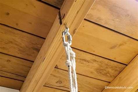 install  swing  bedroom   hang  rope swing  ceiling