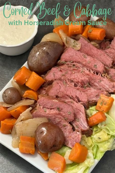 Corned Beef and Cabbage with Horseradish Sauce