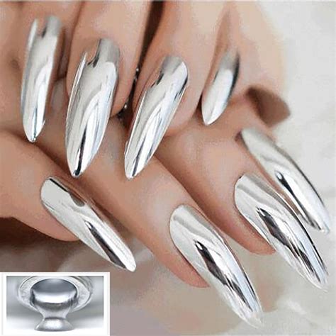 Quistrepon Mirror Nail Polish Smooth Metallic Silver Nail Polish 6ml ...