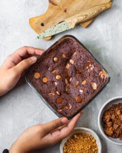 eggless aata jaggery brownie bake  shivesh