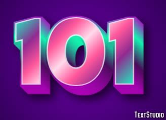 101 Text Effect and Logo Design Number