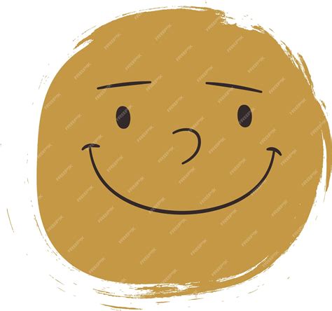 premium vector smiley face circle doodle