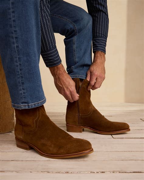The Dean in Whiskey Roughout - Men's Zip Boot | Tecovas