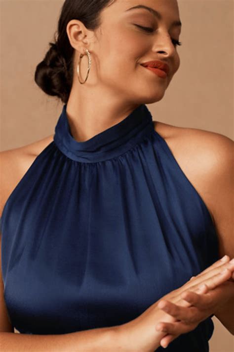 Navy Satin Bridesmaid Dress Wedding Dress Bridesmaid - Etsy