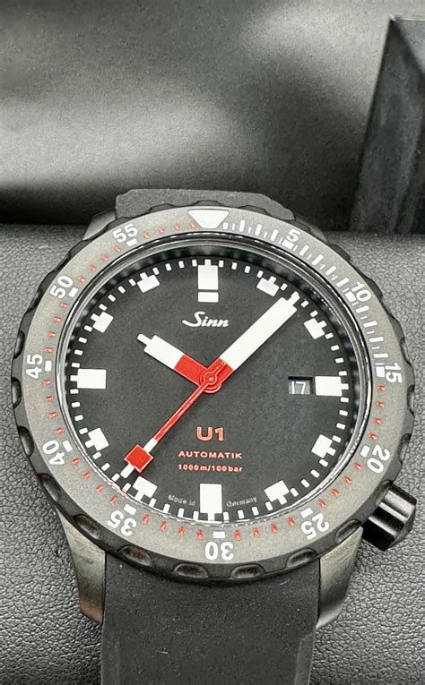 Sinn U1 S Black Fully Tegimented PVD Submarine Steel 44mm 1000m Diver