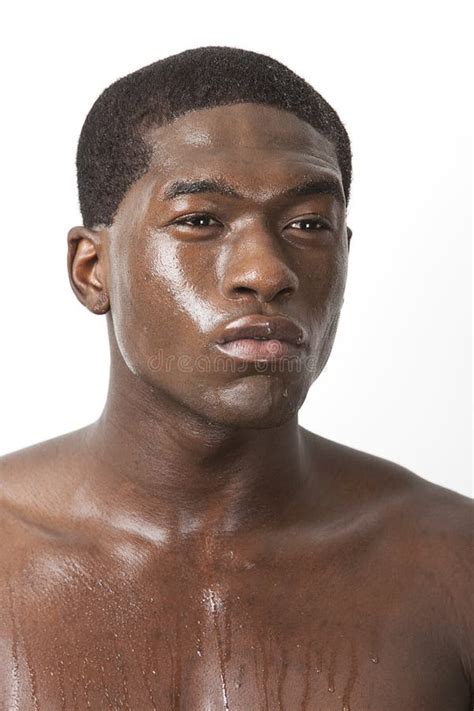 man sweating thoughtful stock   royalty  stock