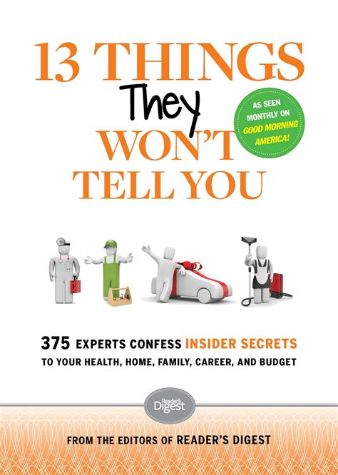 13 Things They Won't Tell You | Book by Editors of Reader's Digest ...