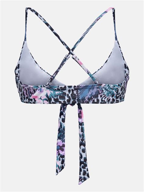 Only Brittany Wrap-around Bikini Top Dutch Canal/aqua Fl - Women's