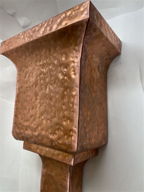 Hammered Copper Leaderhead 2