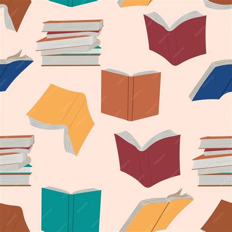 Premium Vector | Seamless book background