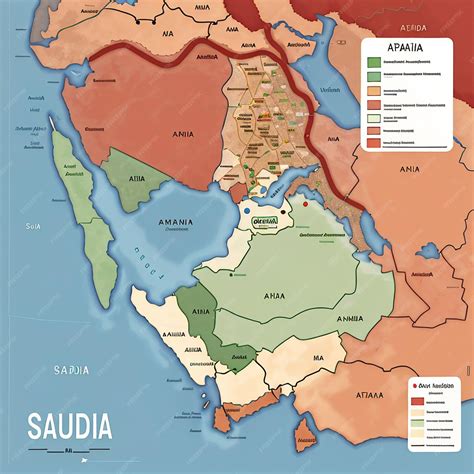 Cidades Da Arábia Saudita - Mapa vetorial da Arábia Saudita Mapa do país com cidades de divisão e ...