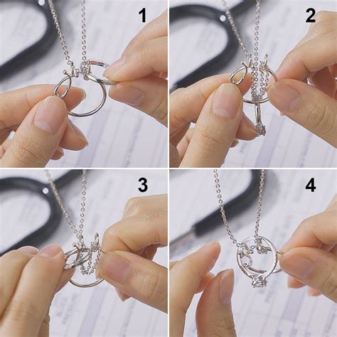 nurse ring holder necklace  birthstone customized ring holder