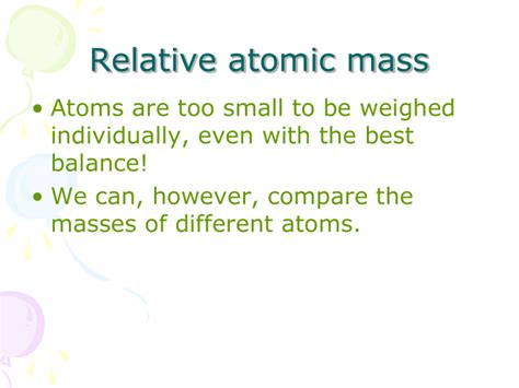 relative atomic mass