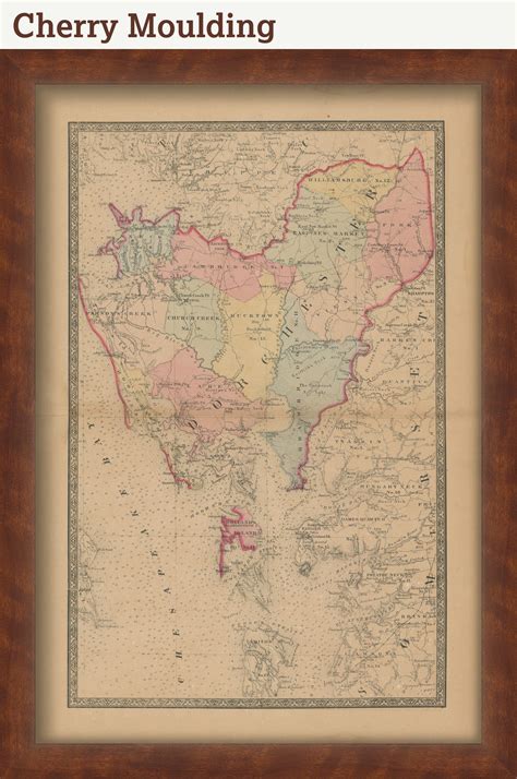 DORCHESTER COUNTY, Maryland 1866 Map, Replica or Genuine Original