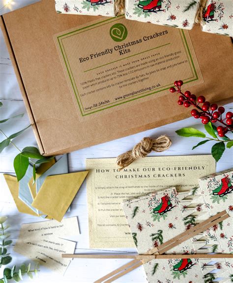 eco friendly christmas crackers kit handmade sustainable crackers uk