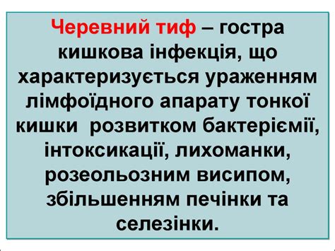Черевний тиф - презентация онлайн
