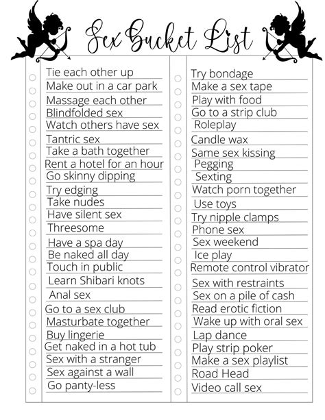 Sex Bucket List - 100 Fun Things To Do With Your Partner