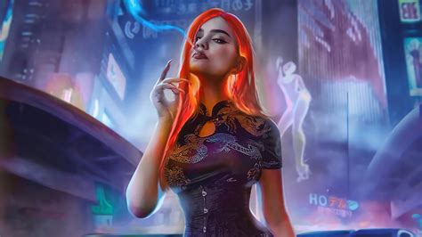 2932x2932 Cyber Hard Girl 4k Ipad Pro Retina Display ,HD 4k Wallpapers