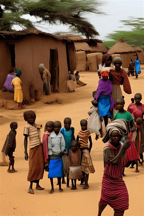 African Village Graphic · Creative Fabrica