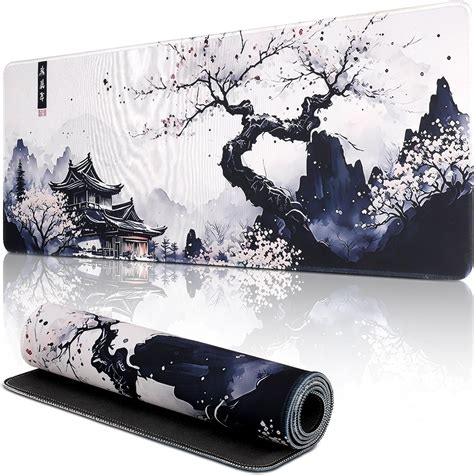 Japanse witte muismat, grote kersenbloesem, bureaumat, anime-gaming
