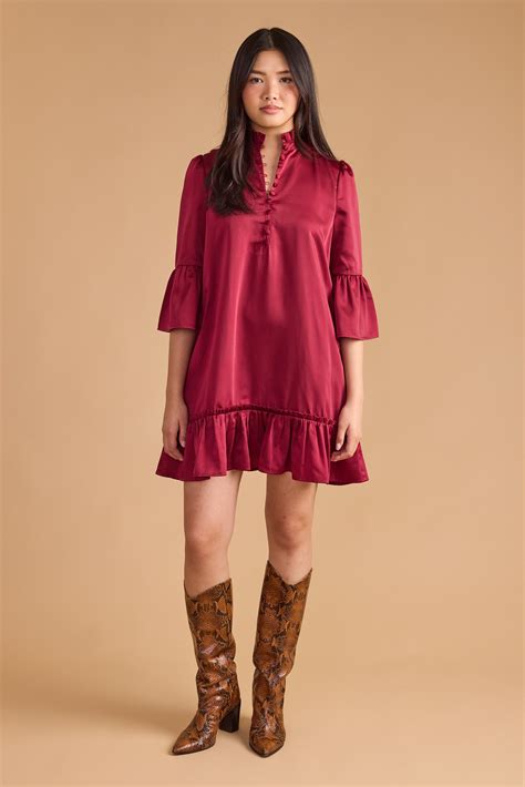 Chelsea Dress-Beet Red – Blue Moon Clothier