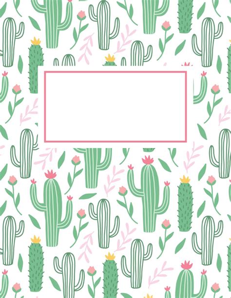 Cactus Binder Cover