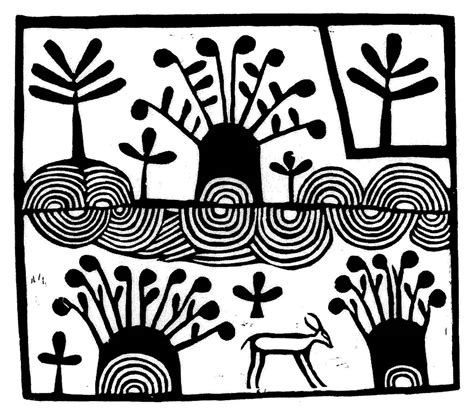 afrikani, Africa | Khoisan Bushman art | ‘Baobabs and...
