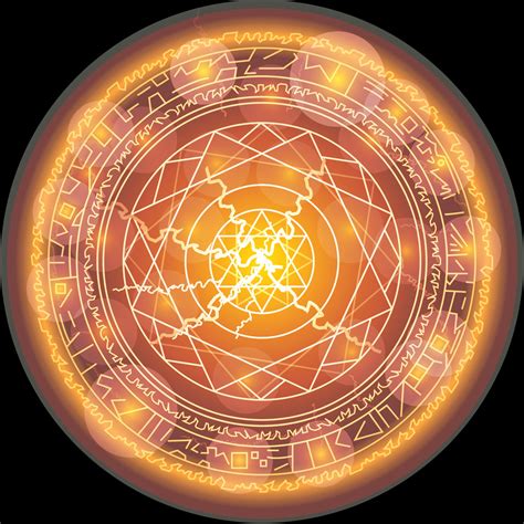 Magic spell ring. Magical circle. Superhero concept. Clean and modern