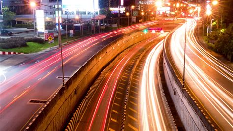 Phuket, Thailand - November 05, 2018 Time lapse traffic at night in ...