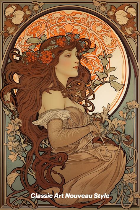 Classical Art Nouveau Style | Art nouveau mucha, Art nouveau ...