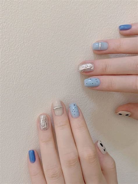 30 Mẫu nail xanh dương pastel nhẹ nhàng cho nàng bánh bèo - Ảnh Nail