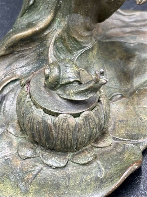 Art Nouveau Jugendstil Austrian Vienna Bronze Nude Maiden Water Nymph