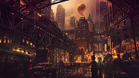 night, artwork, futuristic city, science fiction, concept art