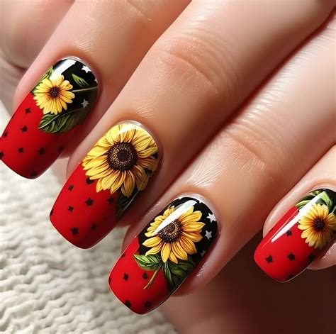 25 Trendy Summer Sunflower Nails For Beginners To Copy ASAP