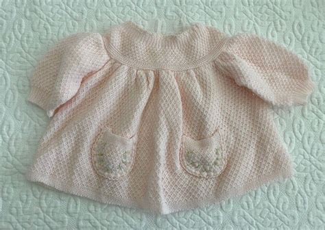Vintage 70's Little Baby Girl Light Pink Dress with P… - Gem