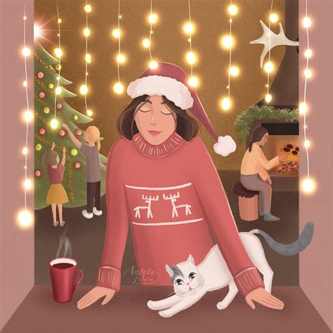 Иллюстрация Новый год - семейный праздник! в стиле детский, книжная