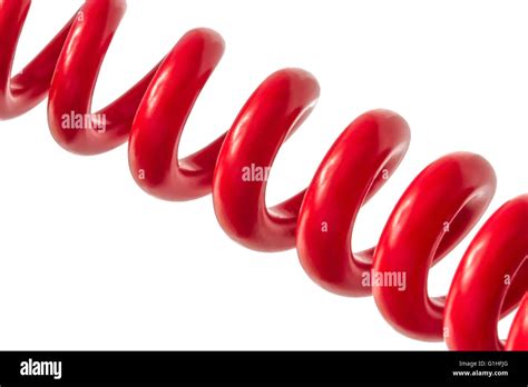 red cable isolated  white background stock photo alamy