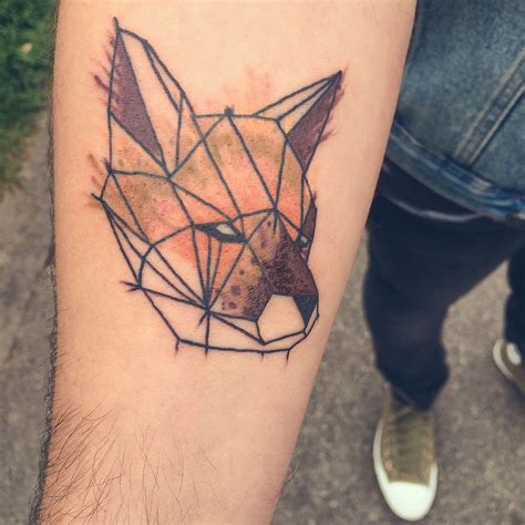 Geometric Fox Tattoo
