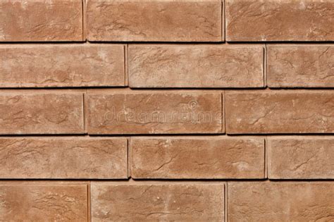 Texture of Brown Brick Tiles on the Facade of the Wall Close-up Stock Image - Image of border ...