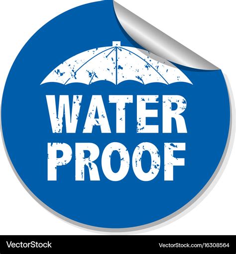 Water proof sticker Royalty Free Vector Image - VectorStock