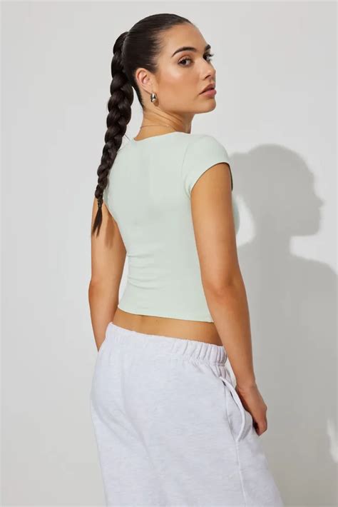 garage portia square neckline tee mall  america