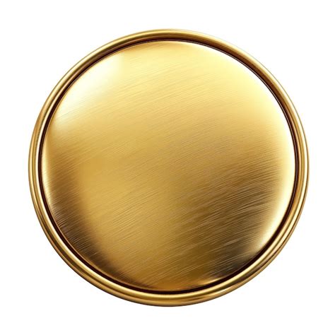 3d gold metal button | Premium AI-generated image