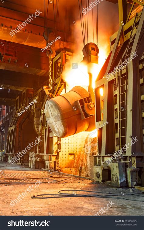 Blast Furnace Smelting Liquid Steel Steel Stock Photo 683130145 ...